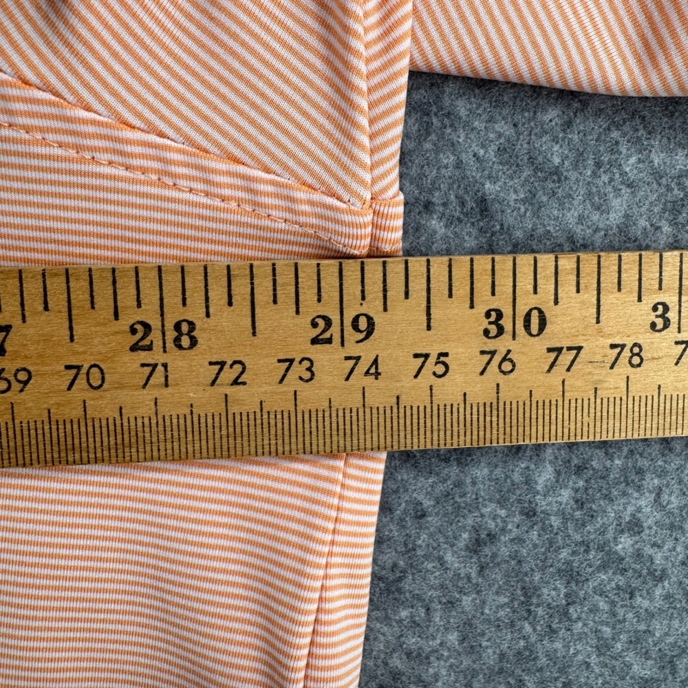 Peter Millar Polo Shirt Mens 3X Peach Striped Summer Comfort Short Sleeve Golf - Picture 8 of 8